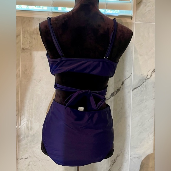 NWOT WOMEN’S 2 piece dark blue bikini SZ XL - Picture 4 of 4